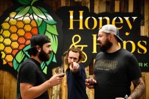 Honey and Hops Brew Works owners Ian, Isaac and Adam Rushing